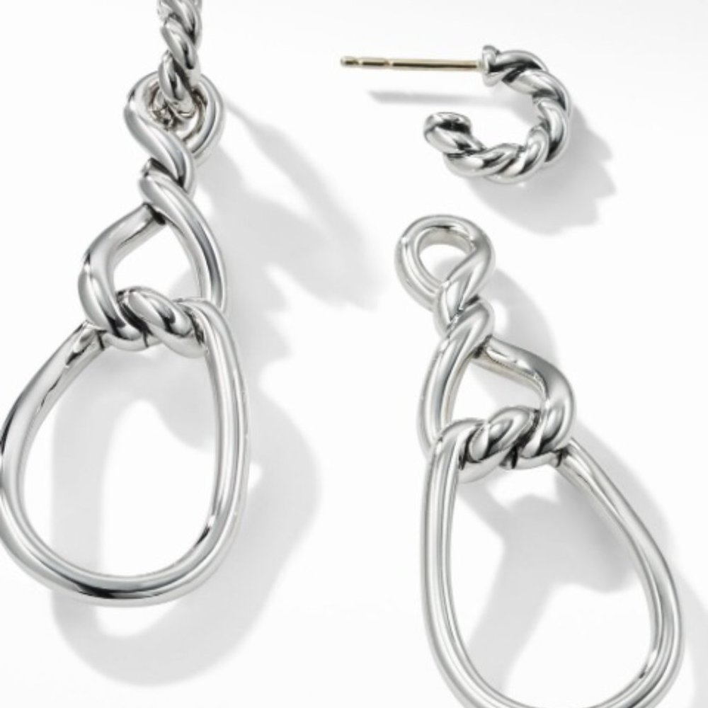 EUC Authentic David Yurman Continuance Knot Earrings